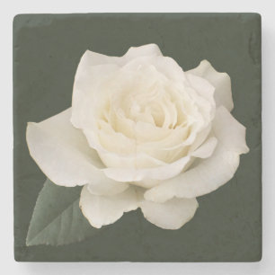 Posavasos De Piedra Rosa blanca