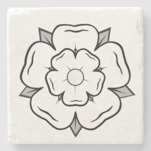 Posavasos De Piedra Rosa Blanca de York