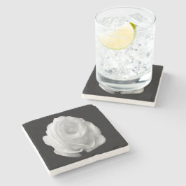 Posavasos De Piedra rosa-blanca-sobre-fondo-negro
