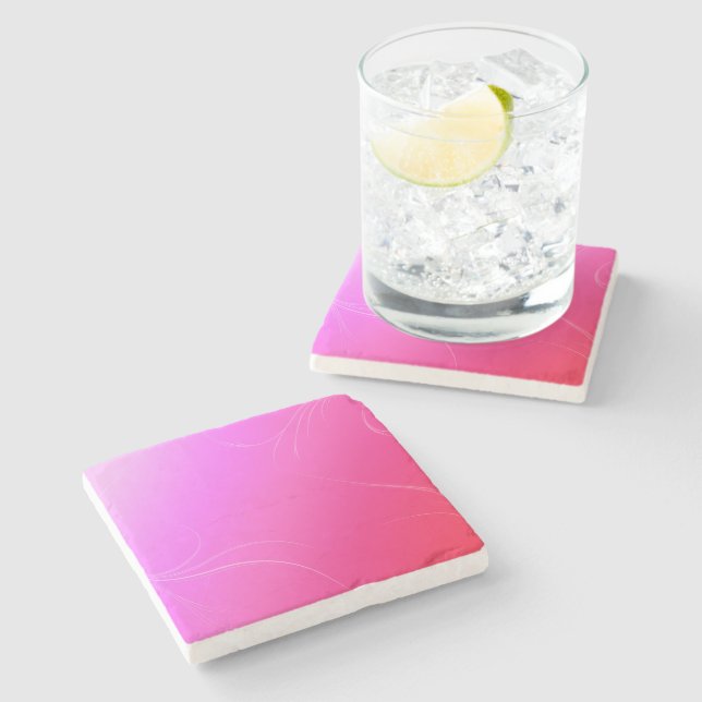 Posavasos De Piedra Rosa caliente (Lateral)