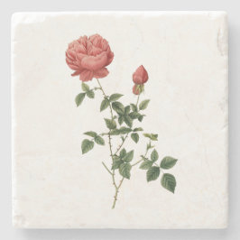Posavasos De Piedra Rosa de cosecha Vintage Amigo de Flor Madre Regalo