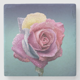 Posavasos De Piedra Rosa multicolor