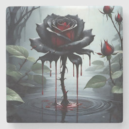 Posavasos De Piedra Rosa negro de Eerie