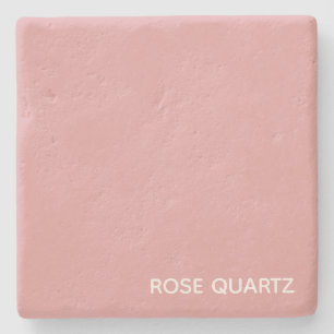 Posavasos De Piedra Rosa Nombre de color rosa de cuarzo