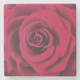Posavasos De Piedra Rosa Roja grande