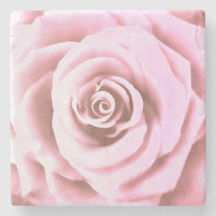 Posavasos De Piedra Rosa rosa rosa grande pálido artístico