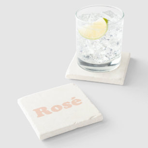 Posavasos De Piedra "Rosa todo el día" blanco Rosa claro rosa