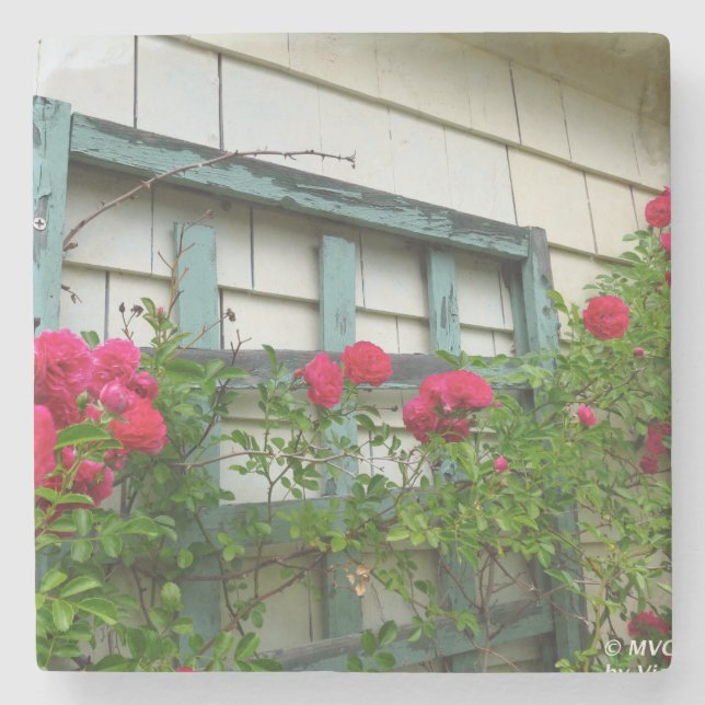 Posavasos De Piedra Rosa Trellis - Viñedo de Martha (Anverso)