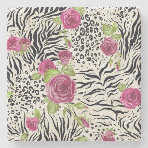 Posavasos De Piedra Rosas en el modelo animal