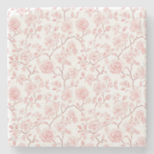 Posavasos De Piedra Rosas Florales Rosadas Lindas