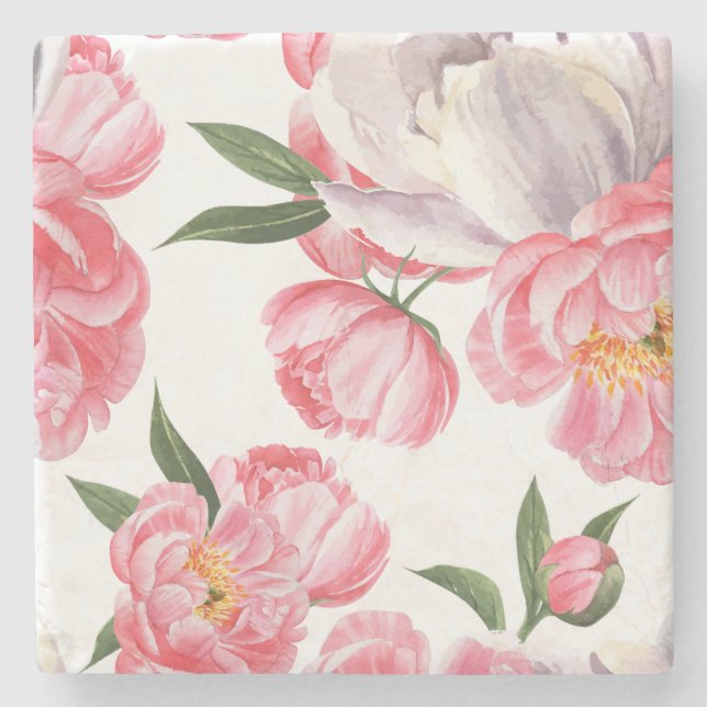 Posavasos De Piedra Rosas Hermosas (Anverso)