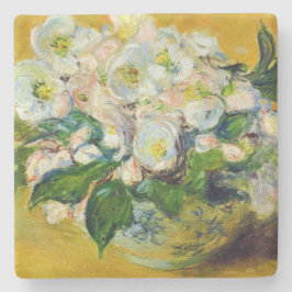 Posavasos De Piedra Rosas navidades (por Claude Monet)