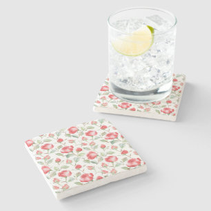 Posavasos De Piedra Rosas Rojas Bonitas