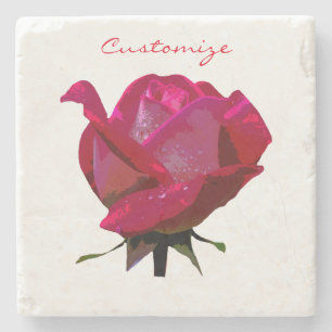 Posavasos De Piedra rosas rojas Thunder_Cove