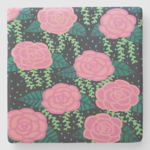 Posavasos De Piedra Rosas rosados de col