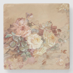 Posavasos De Piedra Rosas rosas rosas y amarillas - Franz Bischoff
