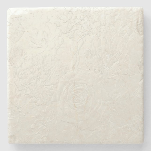 Posavasos De Piedra Rosas sutiles (Anverso)