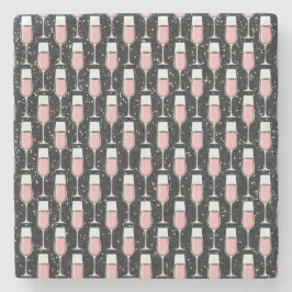 Posavasos De Piedra Rose Wine Pattern
