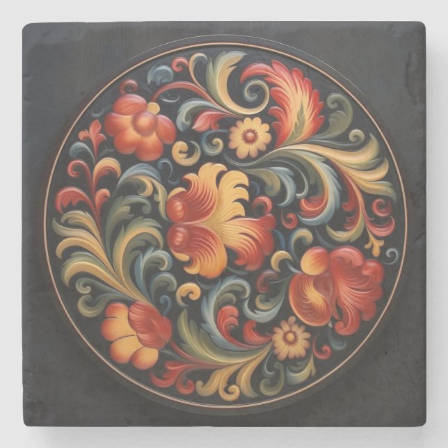 Posavasos De Piedra Rosepaint Moderno 5 de 6 (Anverso)