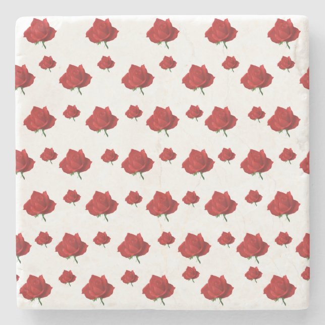 Posavasos De Piedra Roses rojos (Anverso)