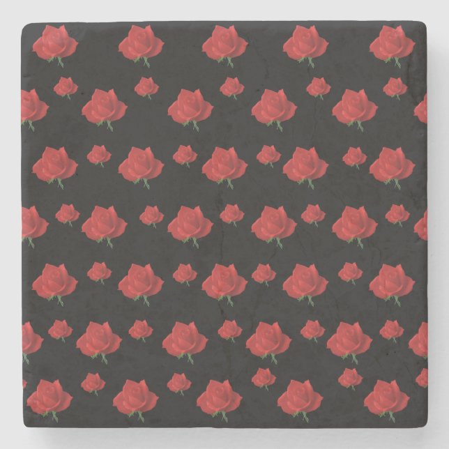 Posavasos De Piedra Roses rojos (Anverso)