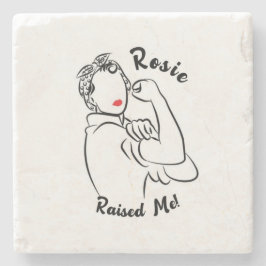 Posavasos De Piedra Rosie Raised Década - Imagen de lienzo