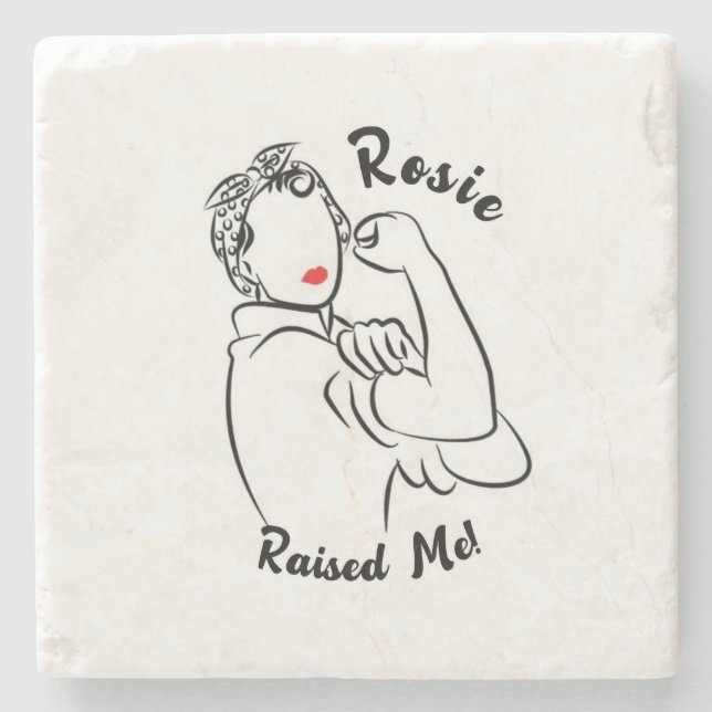 Posavasos De Piedra Rosie Raised Década - Imagen de lienzo (Anverso)