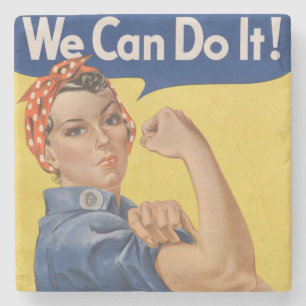 Posavasos De Piedra Rosie the Riveter: El empoderamiento femenino fuer