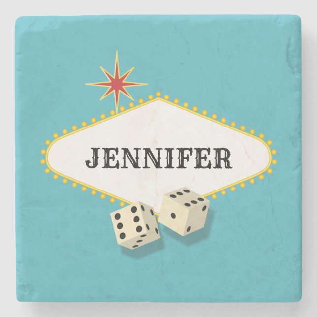 Posavasos De Piedra Rótulo de la carpa de Las Vegas (Anverso)