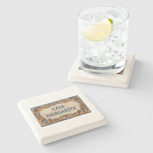 Posavasos De Piedra Rótulo de la Casa de España (personalizable de t