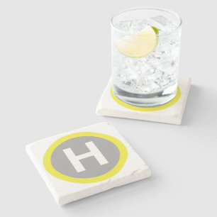 Posavasos De Piedra Rótulo Helipad