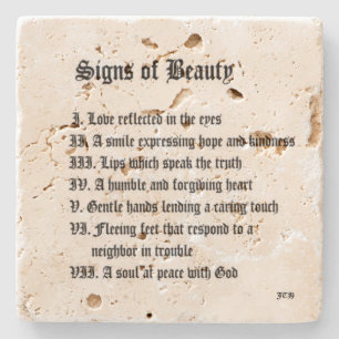 Posavasos De Piedra Rótulos de belleza