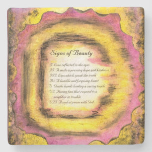 Posavasos De Piedra Rótulos de belleza