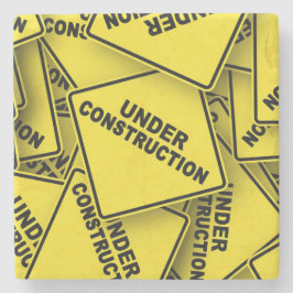 Posavasos De Piedra Rótulos de construcción en curso