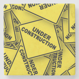Posavasos De Piedra Rótulos de construcción en curso