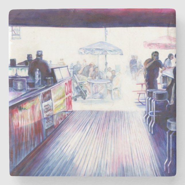 Posavasos De Piedra Ruby's, Coney Island, Nueva York (Anverso)