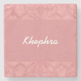 Posavasos De Piedra Ruddy Pink Batik Name