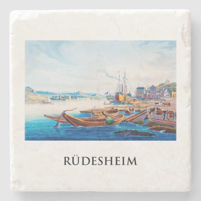 Posavasos De Piedra Rüdesheim, Alemania 01B (Anverso)