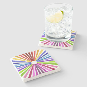 Posavasos De Piedra Rueda arcoiris