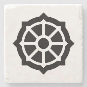 Posavasos De Piedra Rueda de Dharma (Budismo, hinduismo)
