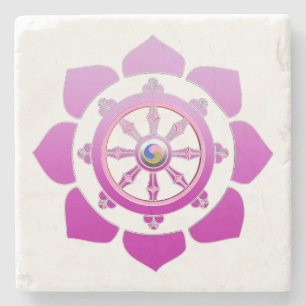 Posavasos De Piedra Rueda Dharma