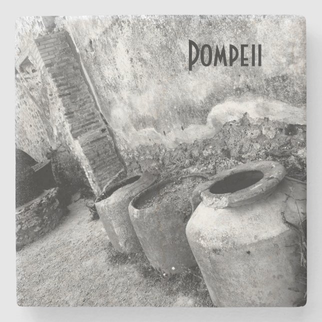 Posavasos De Piedra Ruinas de la montaña rusa de Pompeya (Anverso)