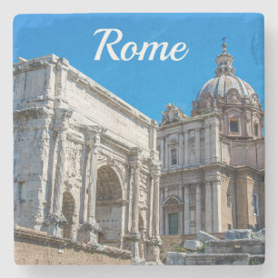 Posavasos De Piedra Ruinas del Foro Romano en Roma, Italia