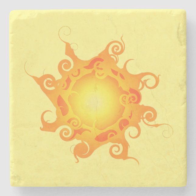 Posavasos De Piedra Rune Sun Stone Coaster (Anverso)