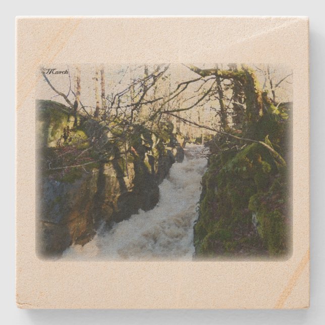 Posavasos De Piedra Rural Sweden March (Anverso)