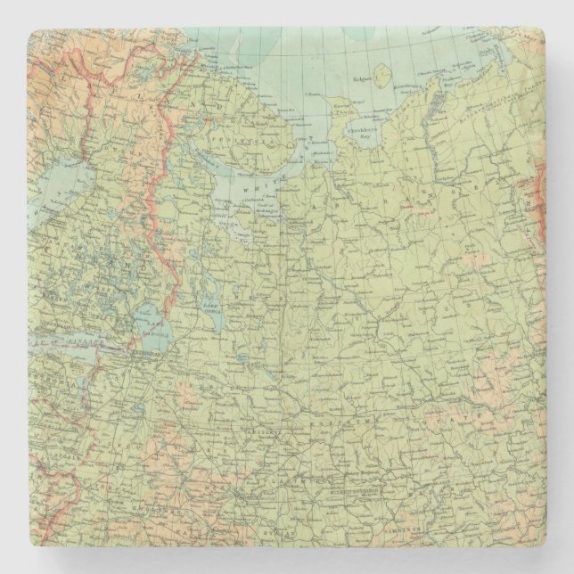 Posavasos De Piedra Rusia y Finlandia septentrionales (Anverso)