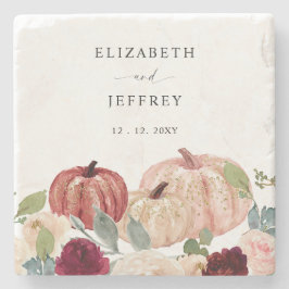 Posavasos De Piedra Rustic Modern Pumpkins Country Fall Wedding