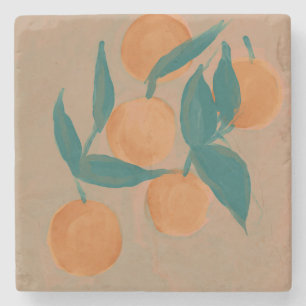 Posavasos De Piedra  rústica vintage naranja
