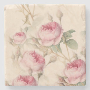 Posavasos De Piedra Rústicas rosas rosas