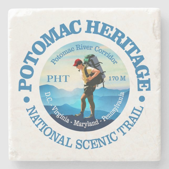 Posavasos De Piedra Ruta del Patrimonio Potomac (C) (Anverso)